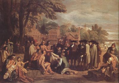 Benjamin West William Penn's Treaty with the Indians (nn03) Spain oil painting art